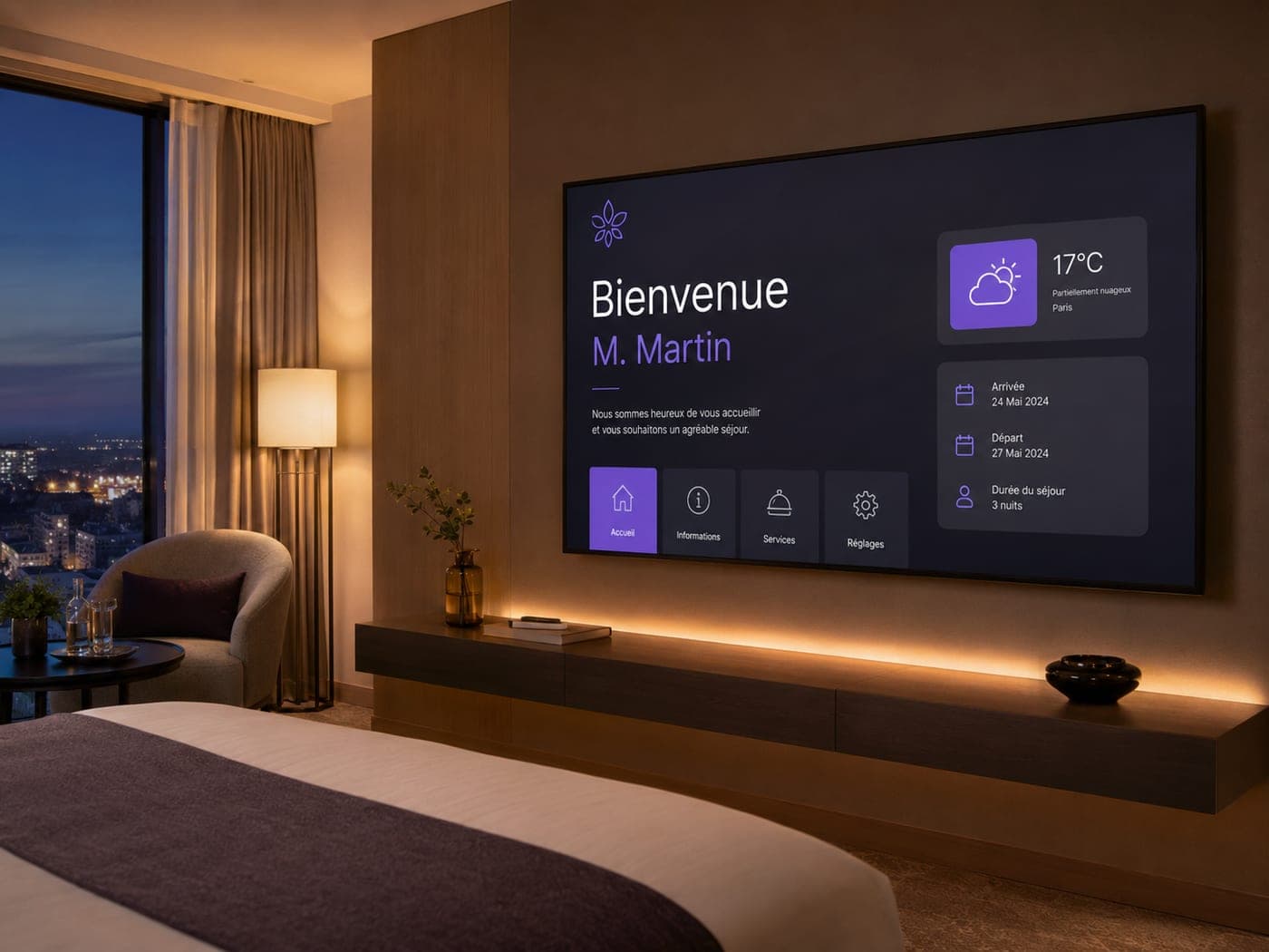 Interactive TV connected to your PMS
